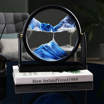 Creative hourglass ornaments light luxury quicksand painting office desktop home living room TV wine cabinet decoration housewarming gift