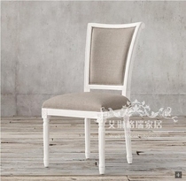 American country solid wood dining chair European style retro book chair cafe bar casual personality dining chair office chair