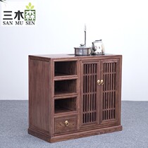 Dining side cabinet Solid wood Chinese tea cabinet Bucket cabinet Water table Old Elm tea cabinet Small apartment tea room Dining side burning tea cabinet