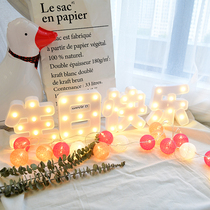 INS Chinese character light Happy birthday decoration scene decoration party Childrens LED letter luminous light trunk surprise