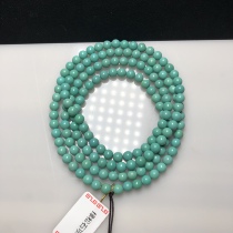 Boutique jelly material green pine stone millet pearl necklace multi-circle bracelet 4 7mm