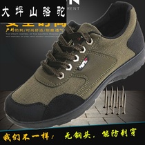Large Terrace Mountain Camel without steel head Lawless shoes Mens spring breathable and deodorant light and comfortable soft-bottom canvas worksite work