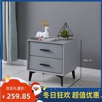 Nordic bedside table simple modern Gray technology cloth bedroom light luxury bedside small cabinet fabric bedside table custom
