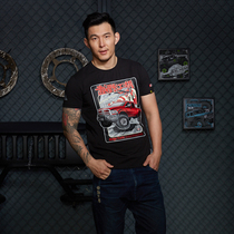 Cross-country Lakes Short Sleeve T-shirt Cross Country E group Dodge Dodge public goat pickup Ram mens pure cotton round neckline