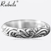 ruibeila925 silver single dog personality ring men and women tail ring Pinky ring Vintage Thai silver ring hipster