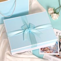 Gift box high-end large gift empty box Teachers Day Birthday gift box packaging box Blue boys meteor ball