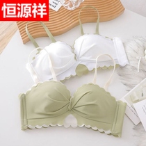 Constant Source Xiang Lingerie Woman No Steel Ring Small Chest Thickening Coalestation Collection Auxiliary Milk Adjustment Type Upper Topreventing Drooping Thin bra