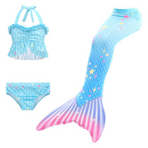 Children Mermaid Tail Cute Swimming Clothes 2021 Summer New Girl Bikini Princess Baby Clothing