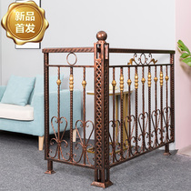 Simple modern stair handrail Nordic balcony guardrail Wrought iron railing European outdoor fence safety column partition