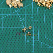 Code zipper upper and lower stop pull head clip DIY handmade leather metal zipper accessories Copper color