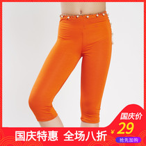 Indian style womens cotton stretch modal dance lenghakulta bottom thin leg tight Capri pants children