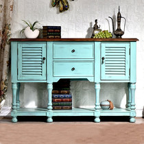 American sideboard pastoral side cabinet multi-function storage cabinet partition cabinet kitchen Mediterranean style
