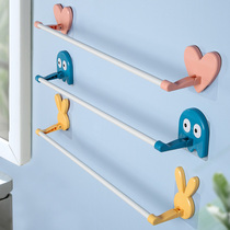 Bathroom trailer rack wall hanging non-perforated toilet wall toilet storage artifact door folding shoe rack rack