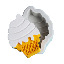 New ice cream cone ice cream chocolate turn sugar silicone mold baking cake snow strip shape mold ornaments