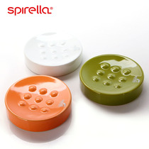 SPIRELLA Spree Water Column Simple Creative Color Ceramic Round Soap Box Drain Soap Soap Dishes