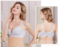 Thin cotton pure cotton cotton no steel ring comfortable gathering anti-sagging upper open buckle breastfeeding underwear bra beauty 8683