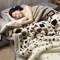 2x2 3-meter winter double-layer Rascher blanket is kept warm by a single double flannel blanket thickened mattress