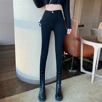 Jeans women autumn 2021 New chic elegant wind retro high waist tight slim ankle-length pants long pants