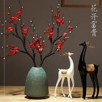 Waterproof vase suitable for Silver Willow opening cylindrical Korean square Chinese binaural flower arrangement small caliber baby