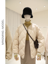 Mingming magic bean Diamond cotton coat coat women 2021 autumn and winter New loose thick warm casual bread cotton clothing