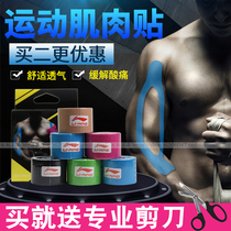 Li Ning muscle paste sports bandage muscle effect paste sports tape muscle strain elastic soreness paste