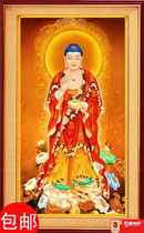 Amitabha Buddha Cross-stitch Buddha Western Three Sage Cross-stitch Avalokitesvara Bodhisattva to the King of Gizang