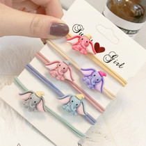 Head Rope Hair Ring Hair Rope Leather Jacket Small Flying Elephant Leather Fascia Korea Small Clear New Brief Personality Pony Tail Cute Hair Adorned Hair Accessories