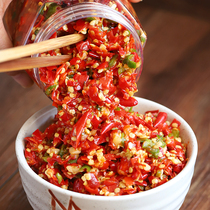 Chu Liuxiang Hunan farmhouse homemade specialty handmade super spicy garlic spicy food millet bibimbap chopped chili sauce