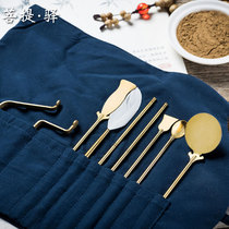 Antique patina incense utensils starter set incense spoon incense shovel ash incense chopsticks incense clip incense seal printing a variety of options