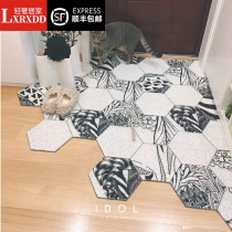 LXRXDD door mat door hall mat silk ring non-slip carpet can be cut custom mat ins Nordic
