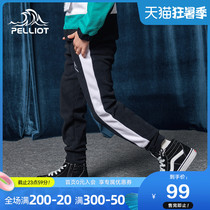 Boxi and outdoor autumn new childrens fleece pants mens and womens childrens warm sweat pants fleece pants