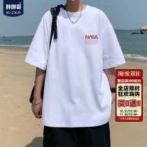 Fat brother short-sleeved T-shirt mens 2022 new summer Hong Kong style large size half-sleeved T-shirt Tide brand ins loose mens clothing