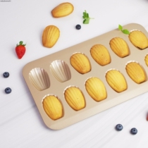 Non-stick cake shell baking tray mold thickening mold Madeleine mold coating gold 12 consecutive biscuit snacks