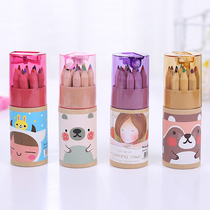 Children color lead student cartoon color pencil creative cute 12 color color coloring pen stationery supplies wholesale