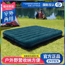 INTEX Air Mattress Home Double Air Mattress Single Thick Outdoor Portable Inflatable Folding Bed