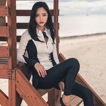 (Special offer)Wetsuit womens outdoor sports quick-drying zipper surf suit Trousers Sunscreen jellyfish suit Swimsuit