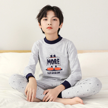 Boys autumn clothes and trousers cotton autumn and winter underwear set cotton childrens cotton sweater big boy spring and autumn pajamas