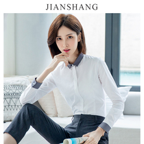 Gray little collar shirt female long-sleeved professional dress in spring and autumn work clothes