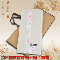 Anhui Jingxian cooked Xuan special price four feet pure white pearlescent mica Cooked Xuan Gongbi painting hard pen calligraphy