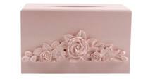 Korean imported home mc-0401 Exquisite pink rose wooden tissue box