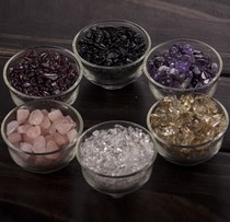 Natural crystal degaussing purification gravel package White amethyst powdered crystal garnet Obsidian