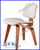 CL2002 Ames Curved Wood Chair-High stool fabric Ames DCW Dining chair