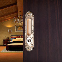 German Hongying European-style mobile door lock imitation ancient golden push Ramen lock washroom Embedded pendant slip door Hook Lock
