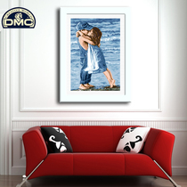 Precision printing *DMC cross stitch kit * seaside small lovers (RW0092)