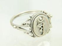 Tang Mizu Shingman Buddhism Jewelry Sterling Silver Ring Manjusri Bodhisattva Seed Word Ring Sterling Silver Ring