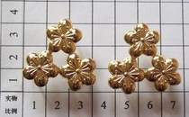 Kexin boutique: 3 plum collar (golden bronze) medal medallion badge