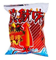 Taiwan Huayuan true squid flavor is very spicy and 60g puffed food