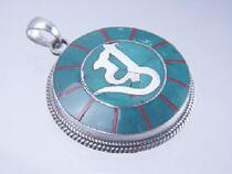 Tang Mizu Zhenwen Zong Qu Dongmi Qu Sanskrit Pendant Sitan Sanskrit Seed Word Hongfa Master Pure Silver