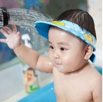 Dr. Ma shampoo cap baby eye protection baby bath waterproof cap childrens shower cap swimming pool mother and baby shop