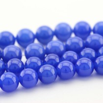 Natural A- grade blue agate round beads jade crystal beads handmade DIY material loose beads beaded beaded beads accessories